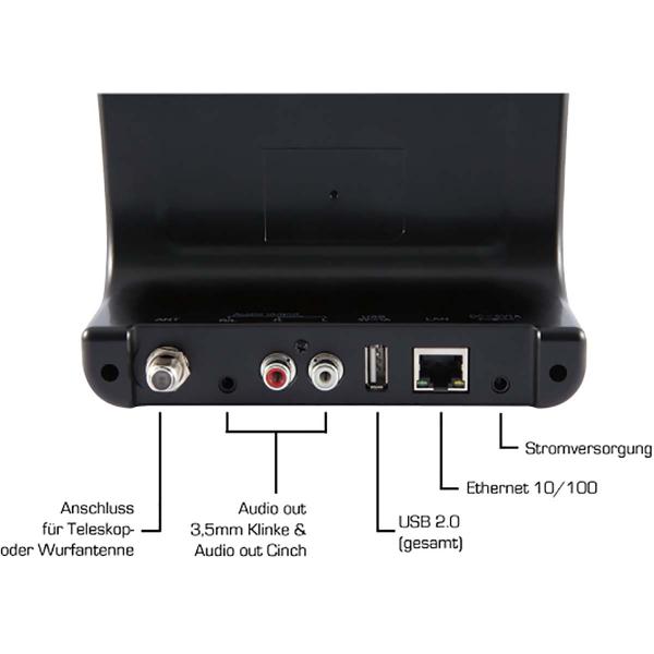 DABMAN i400 Kompaktes Hybridradio DAB+ / FM / Internet / Bluetooth Schwarz