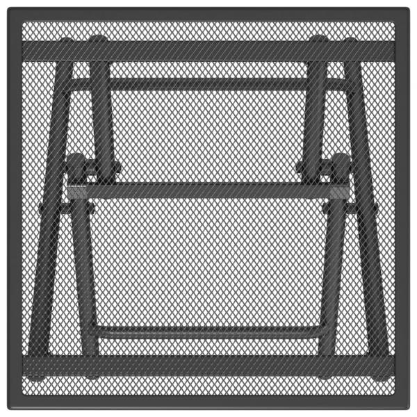 Gartentisch Klappbar Anthrazit 38x38x38 cm Stahlgitter