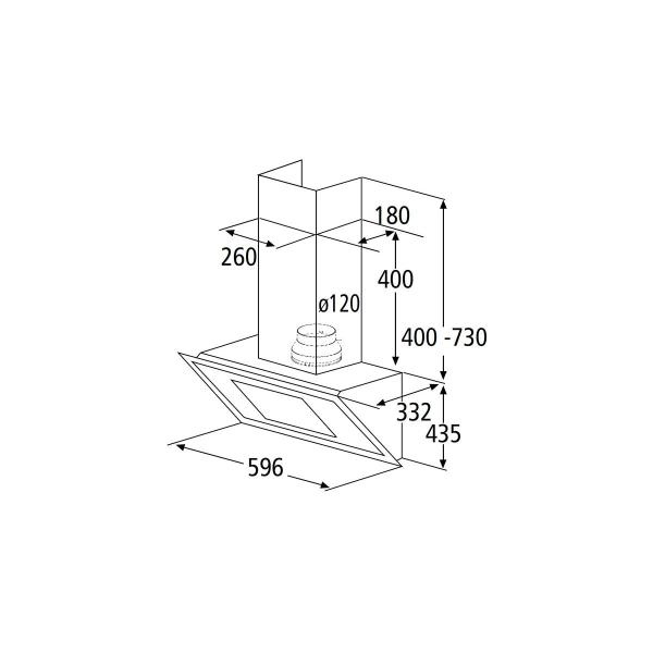 PKM 9031X B Kopffreihaube, 60 cm breit, Abluft/Umluft, edelstahl