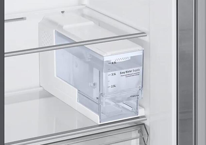 Samsung RS6GA854CSL/EG Side-by-Side Kombination, 91,2 cm breit, 635L, NoFrost+, Wassertank, Wasserspender, Eiswürfel, Crushed Ice, Twin Cooling, Edelstahloptik