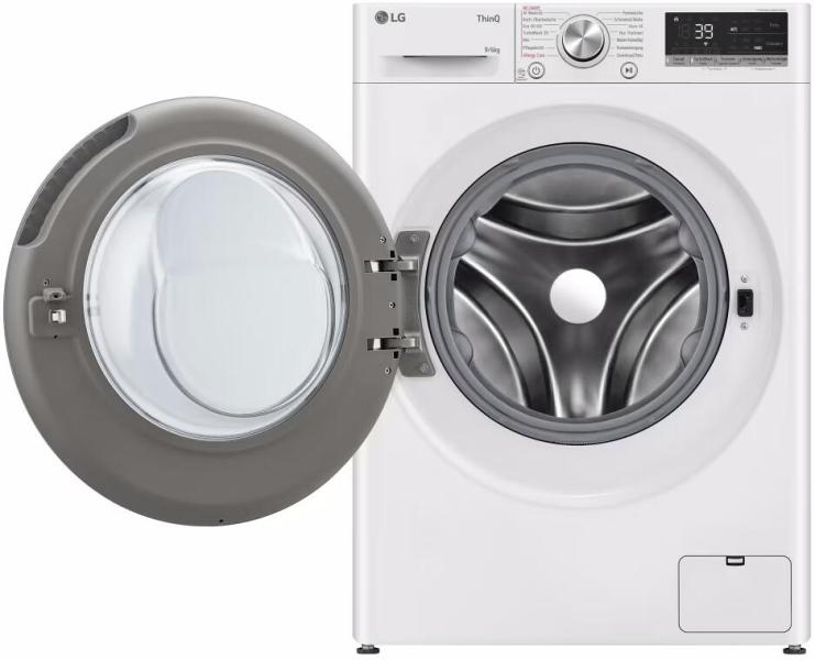 LG W4WR70961 6kg/9kg Stand Waschtrockner, 60 cm breit, 1400 U/Min, WLAN, Kindersicherung, Zeitverzögerung, Steam, weiß