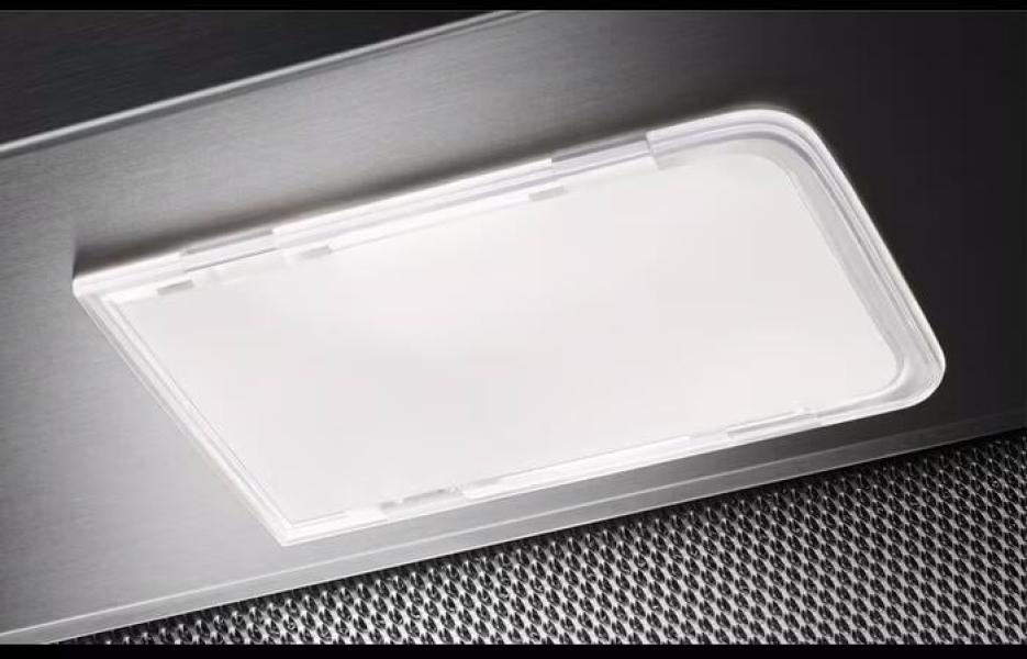 AEG DPS362AS EEK: C Extractor 3000 Flachschirmhaube, 60 cm breit, 330 m³/h, LED-Beleuchtung, Drucktasten, Abluft- und Umluftbetrieb, grau