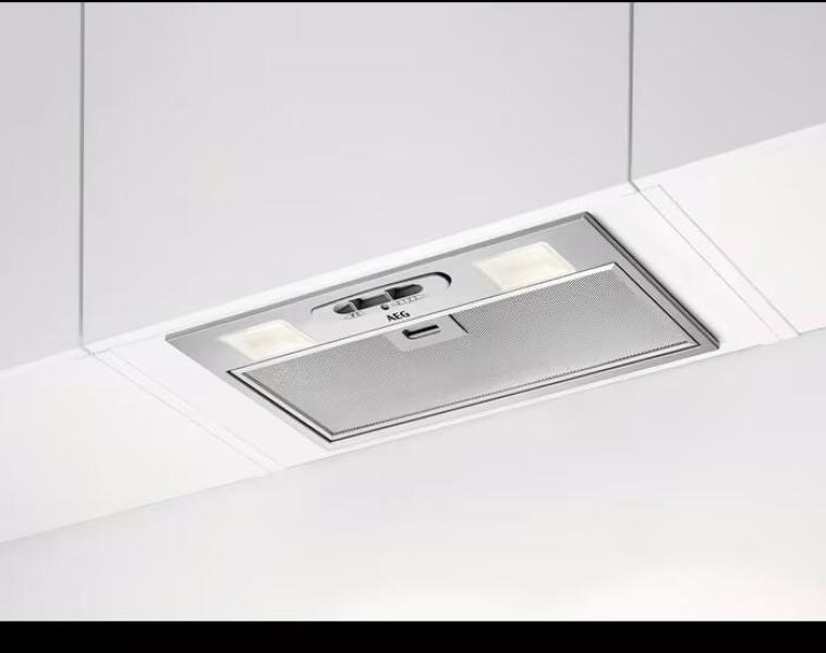 ARDEBO.de AEG DGB3523S EEK: C 3000 Extractor Lüfterbaustein, 52 cm breit, 330 m³/h, 3 Leistungsstufen, LED-Beleuchtung, Abluft- und Umluftbetrieb, grau
