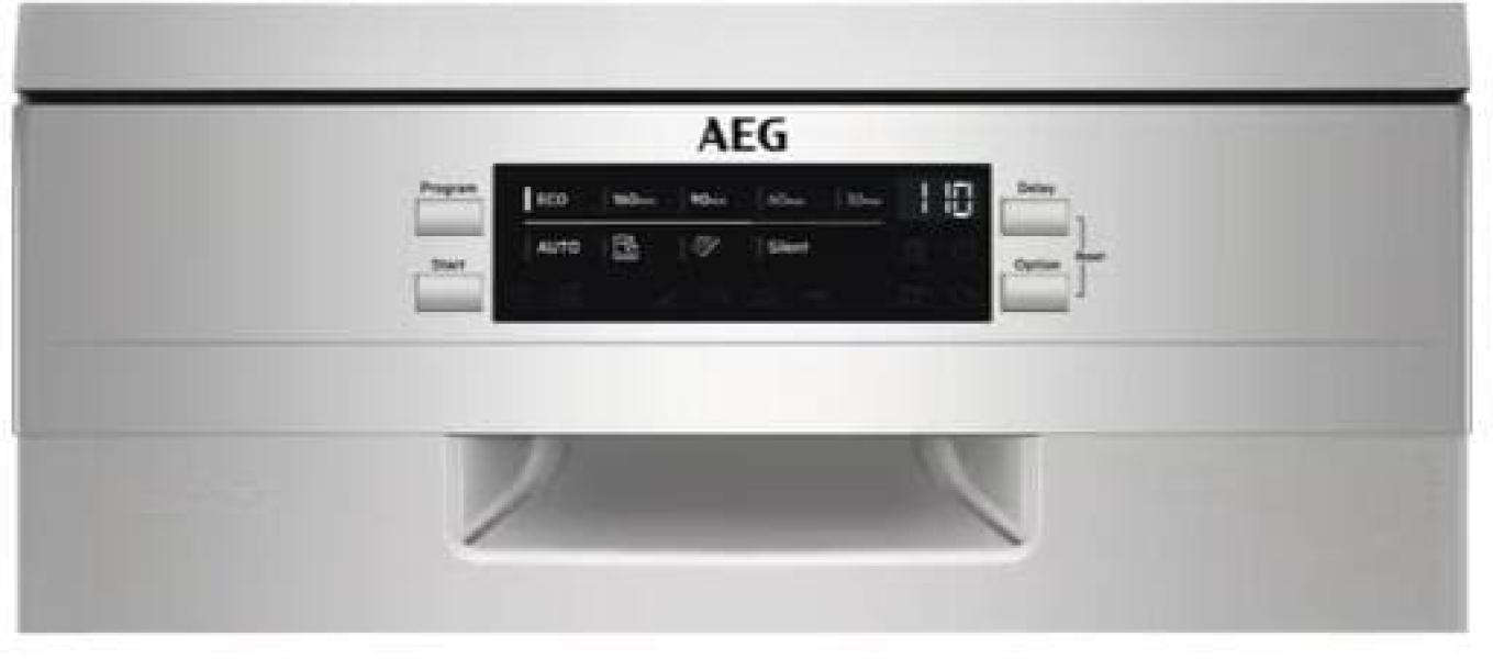 AEG FFB73527ZM Stand Geschirrspüler, 45 cm breit, 10 Maßgedecke, Aqua Control, Touch Bedienung, 9 Spülprogramme, Besteckschublade, silber