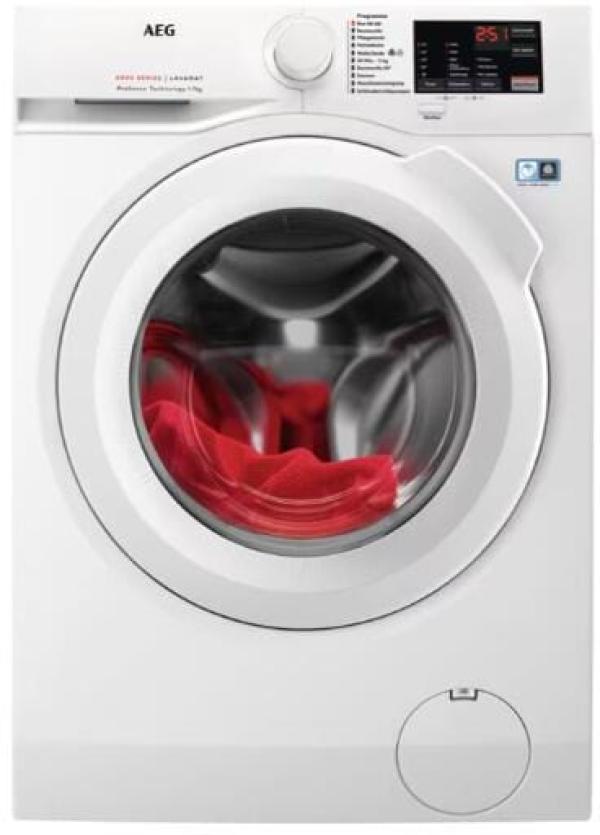 ARDEBO.de AEG L6FG547GH 7kg Frontlader Waschmaschine, 60 cm breit, 1400 U/Min, AquaStop, Pro Sense Mengenautomatik, Nachlegefunktion, weiß
