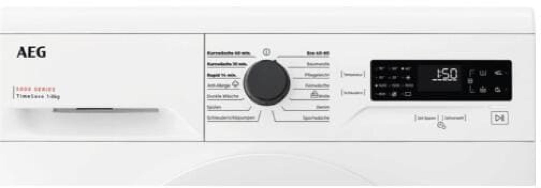 AEG L5FBU20480 8kg Frontlader Waschmaschine, 60 cm breit, 1400 U/Min, Aquastop, 3 Kurzprogramme, ProSense-Mengenautomatik, weiß