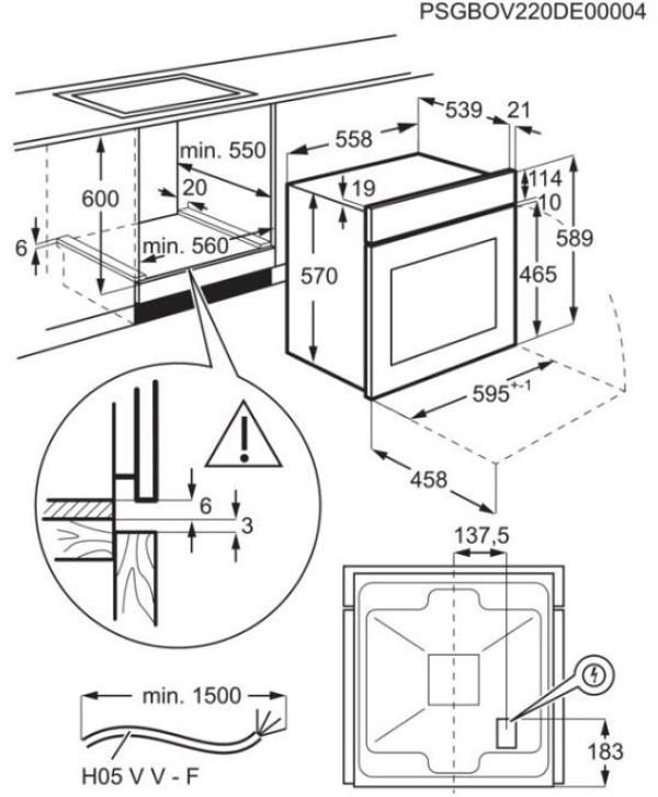 AEG KOMBI2025 EEK: A Herdset mit Glaskeramikkochfeld (OU5AE10CM + HE604062XB), 60 cm breit, 65 L, OptiFrame, Edelstahl Antifingerprint