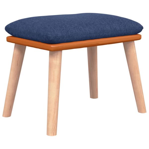 Schaukelsessel mit Hocker Blau Stoff