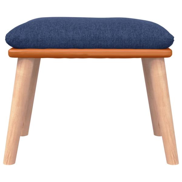 Schaukelsessel mit Hocker Blau Stoff