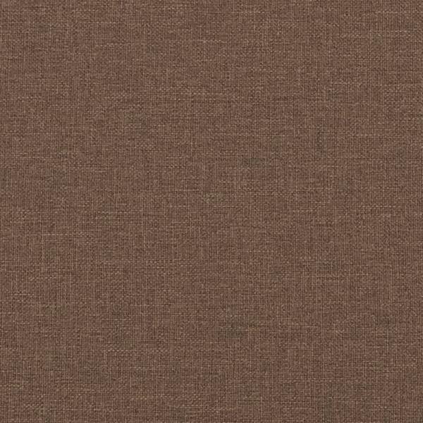 3-Sitzer-Sofa mit Hocker Braun 210 cm Stoff