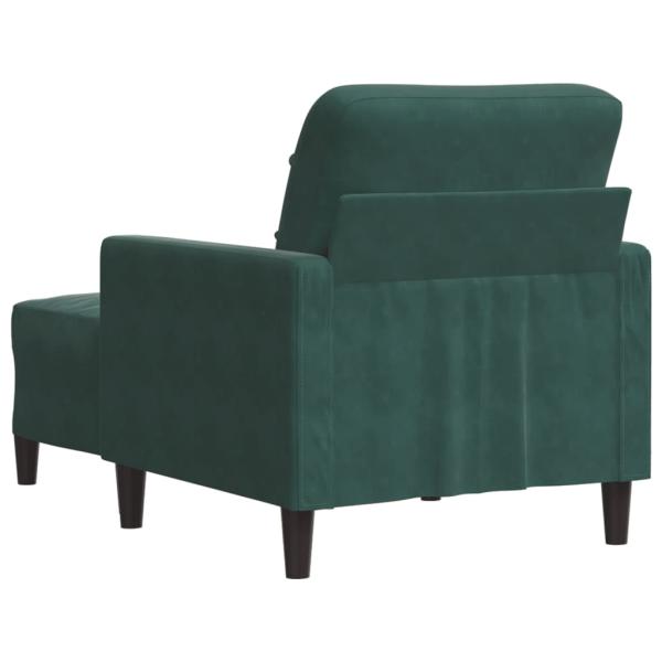 Sessel mit Hocker Dunkelgrün 60 cm Samt