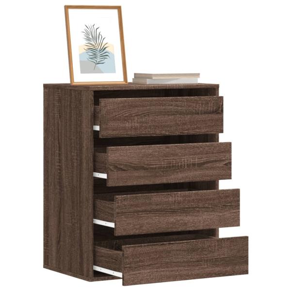 ARDEBO.de - Kommode Braun Eichen-Optik 60x41x76 cm Holzwerkstoff
