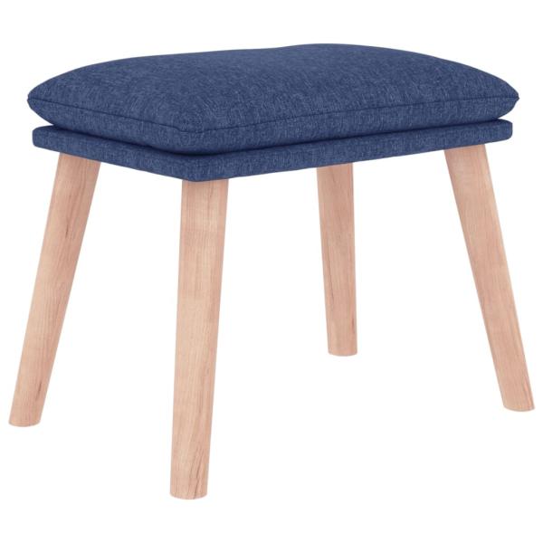 Fußhocker Blau 45x29,5x35 cm Stoff