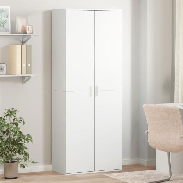 ARDEBO.de - Highboard Weiß 70x35x180 cm Holzwerkstoff