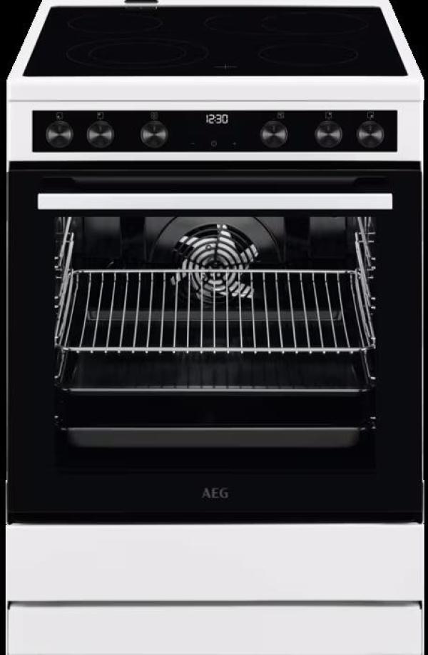 ARDEBO.de AEG CCB6446BBW EEK: A Standherd mit Glaskeramikkochfeld, 60 cm breit, 73 L, Versenkknebel, Geschirrwagen, 7 Beheizungsarten, Touchbedienung, weiß