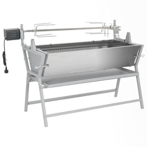 ARDEBO.de - BBQ Grill mit Drehspieß Eisen und Edelstahl