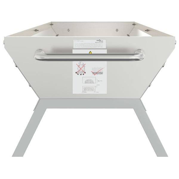 Grill Silbern 158x42x31 cm Edelstahl