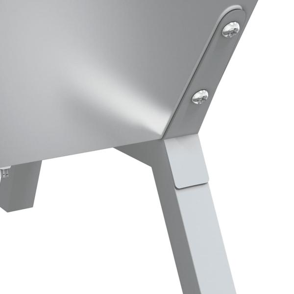 Grill Silbern 158x42x31 cm Edelstahl