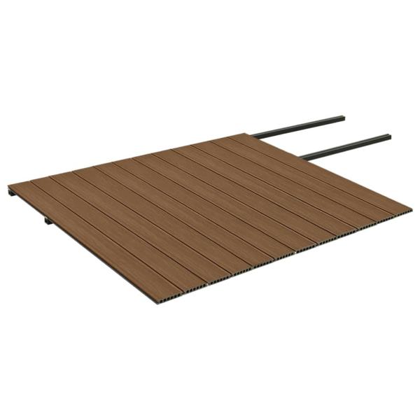 WPC Terrassendielen mit Zubehör Braun und Grau 30 m² 4 m