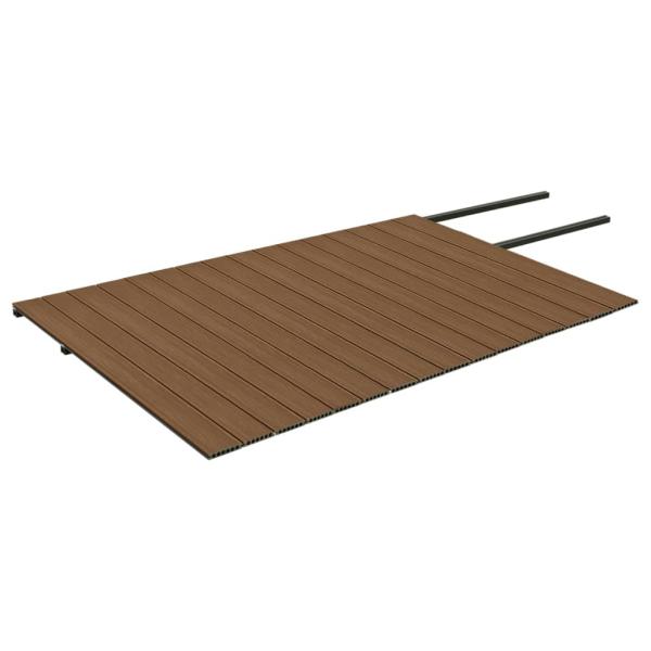 WPC Terrassendielen mit Zubehör Braun und Grau 40 m² 4 m