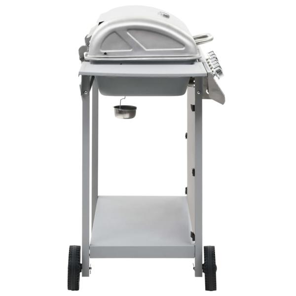 Gasgrill mit 6 Flammen Edelstahl Silbern