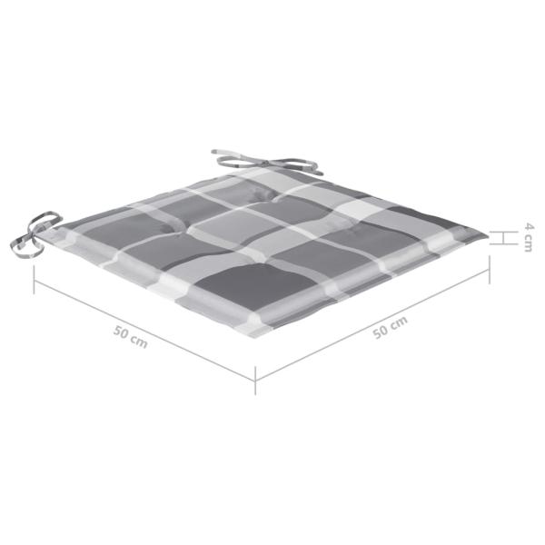 Garten-Essstühle mit Kissen 2 Stk. Massivholz Akazie