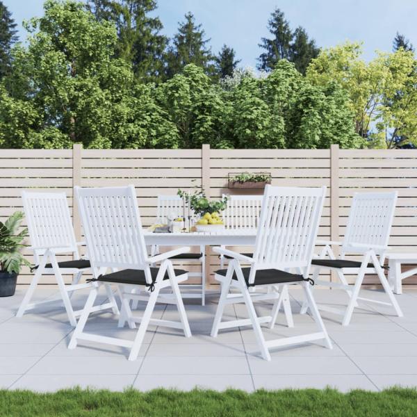 ARDEBO.de - Gartenstuhl-Kissen 6 Stk. Schwarz 50x50x3 cm Oxford-Gewebe