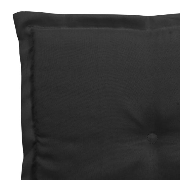 Gartenstuhl-Kissen 6 Stk. Schwarz 50x50x3 cm Oxford-Gewebe