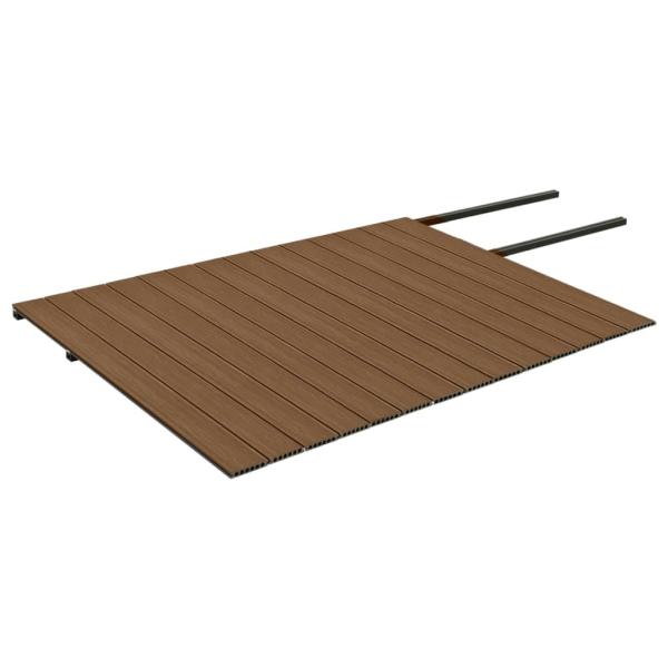 WPC Terrassendielen mit Zubehör Braun und Grau 35 m² 4 m