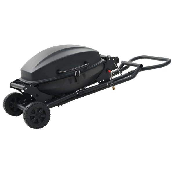 Gasgrill Tragbar mit Kochzone Schwarz