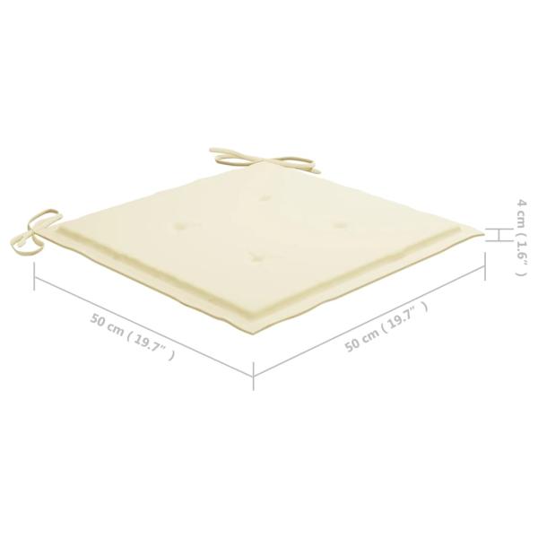 Garten-Essstühle mit Kissen 2 Stk. Massivholz Akazie