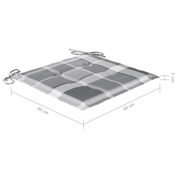 Klappbare Gartenstühle 6 Stk. mit Kissen Massivholz Akazie