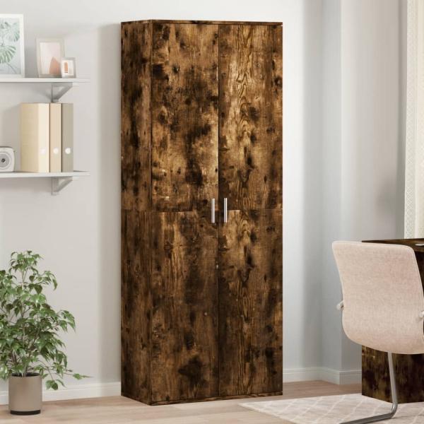 ARDEBO.de - Highboard Räuchereiche 70x35x180 cm Holzwerkstoff