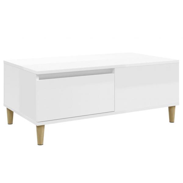 Couchtisch Hochglanz-Weiß 90x50x36,5 cm Holzwerkstoff