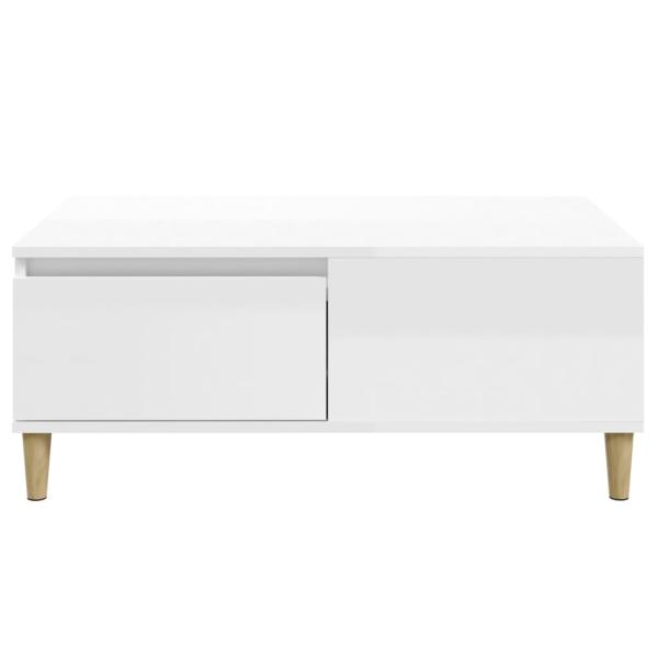 Couchtisch Hochglanz-Weiß 90x50x36,5 cm Holzwerkstoff