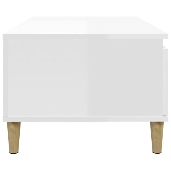 Couchtisch Hochglanz-Weiß 90x50x36,5 cm Holzwerkstoff