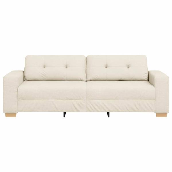 Sofas Beige Stoff Groß Viel Platz 3-Sitzer Sofa Rechteckig