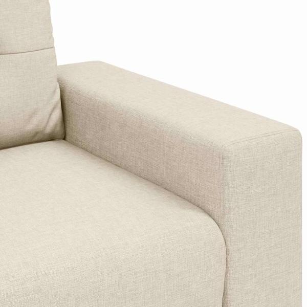 Sofas Beige Stoff Groß Viel Platz 3-Sitzer Sofa Rechteckig