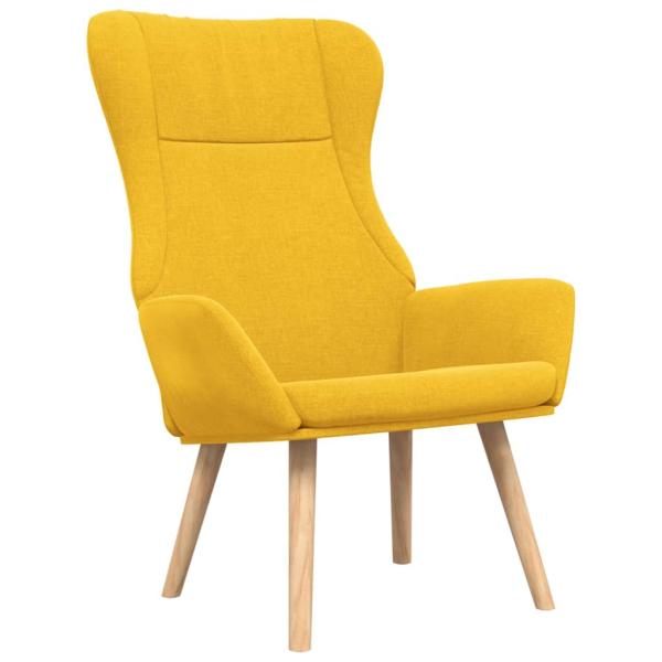 Relaxsessel mit Hocker Senfgelb Stoff