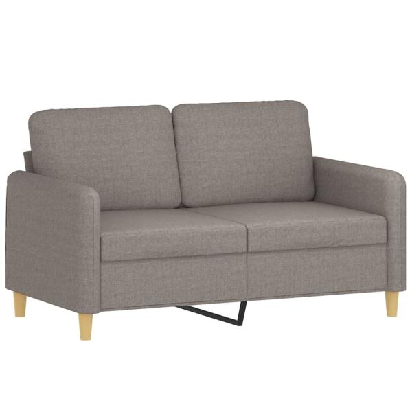 4-tlg. Sofagarnitur mit Kissen Taupe Stoff