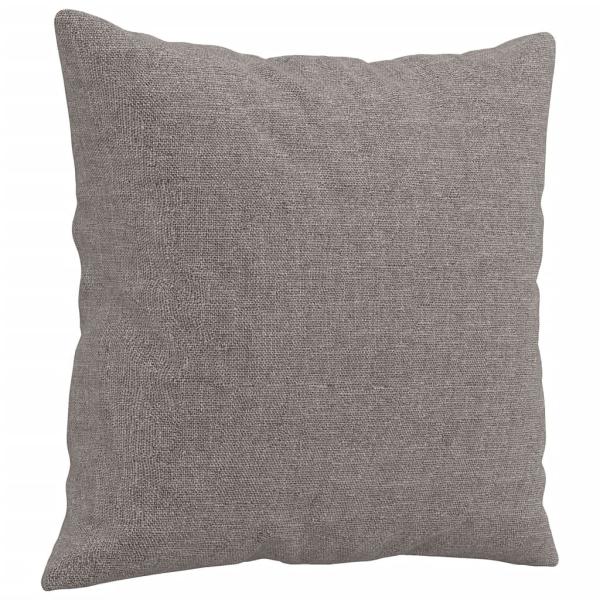 4-tlg. Sofagarnitur mit Kissen Taupe Stoff