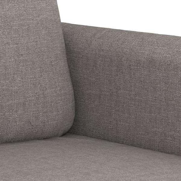 4-tlg. Sofagarnitur mit Kissen Taupe Stoff
