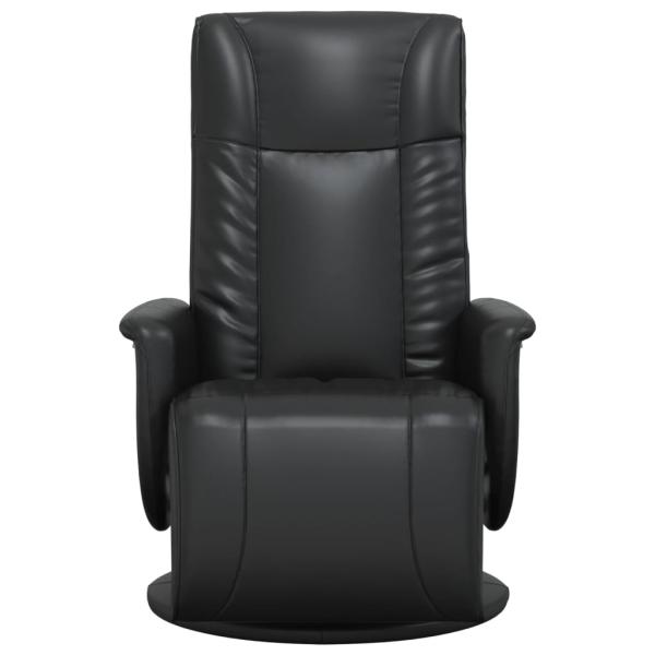 Relaxsessel mit Fußteil Schwarz Kunstleder