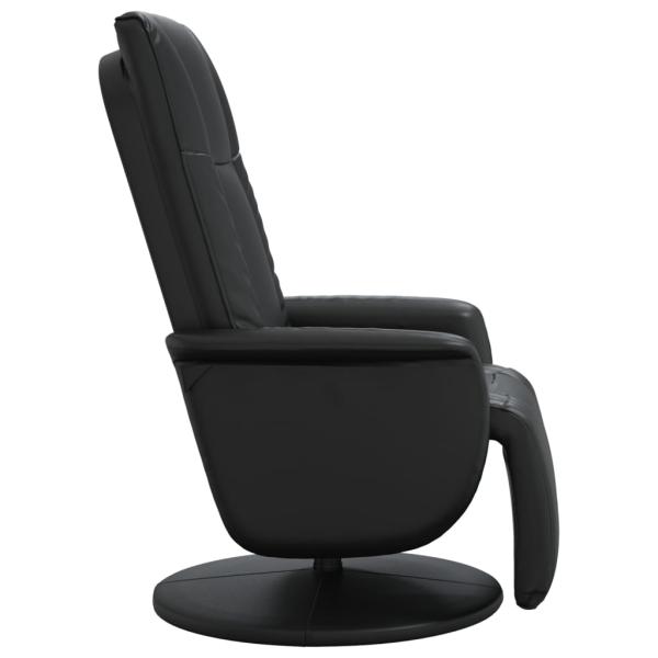 Relaxsessel mit Fußteil Schwarz Kunstleder