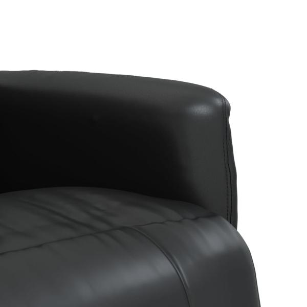 Relaxsessel mit Fußteil Schwarz Kunstleder