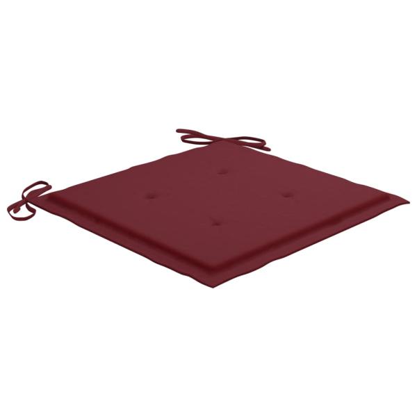 Gartenstuhl-Kissen 6 Stk. Weinrot 50x50x3 cm Oxford-Gewebe