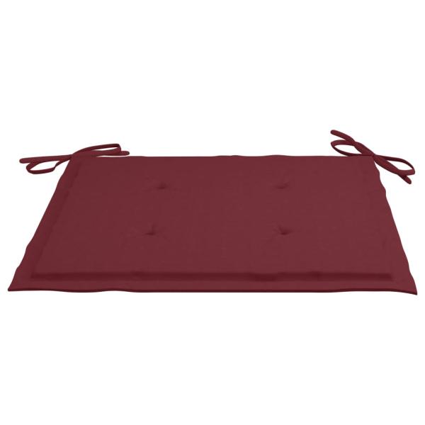 Gartenstuhl-Kissen 6 Stk. Weinrot 50x50x3 cm Oxford-Gewebe
