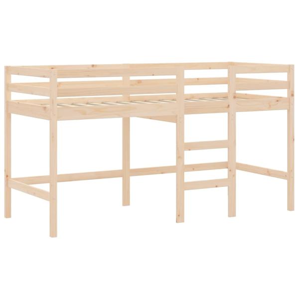 Kinderhochbett mit Leiter 90x190 cm Massivholz Kiefer