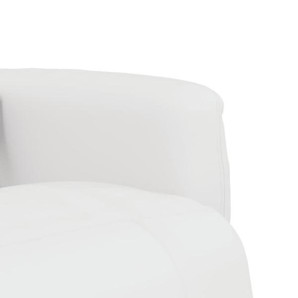 Massagesessel mit Fußteil Weiß Kunstleder