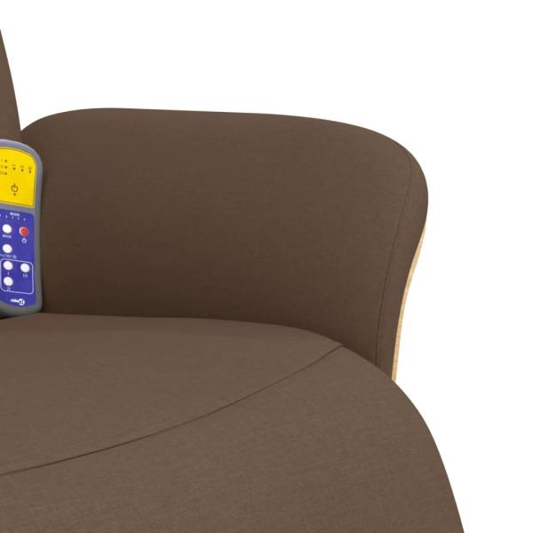 Massagesessel mit Fußteil Braun Stoff